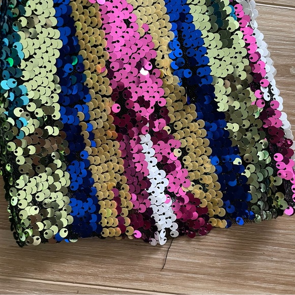 NWT Nasty Gal Stripe Sequin Halterneck Cut Out Jumpsuit - Picture 14 of 15